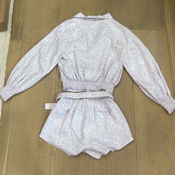 S/W/F Paisley Lilac Bomber And Short Set small - Picture 8 of 11